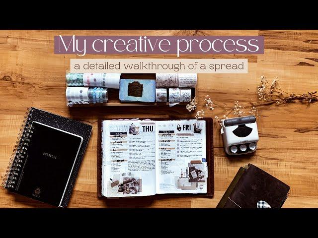 My creative process | watch me create a spread and explain my thought process