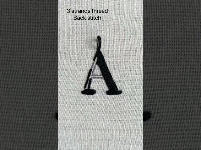 Hand embroidery capital letter A
