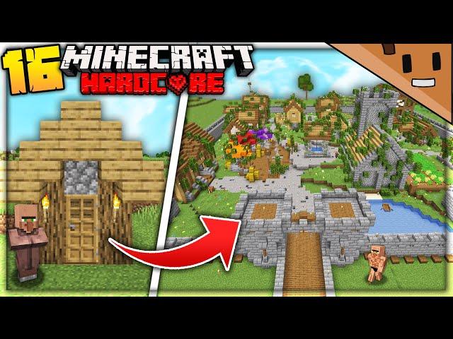 Transforming This ENTIRE VILLAGE in Minecraft Hardcore (#16)