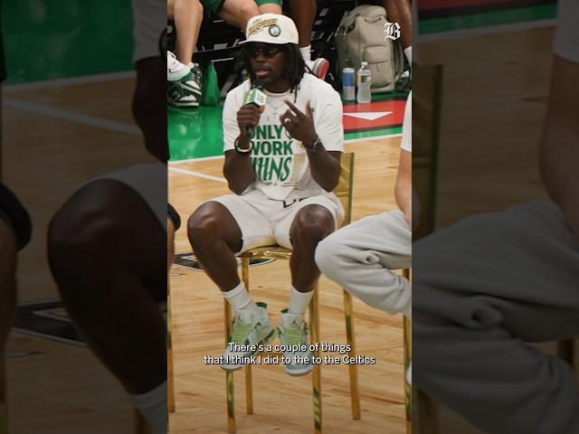 Celtics parade: Jrue Holiday on the trade that brought him to Boston