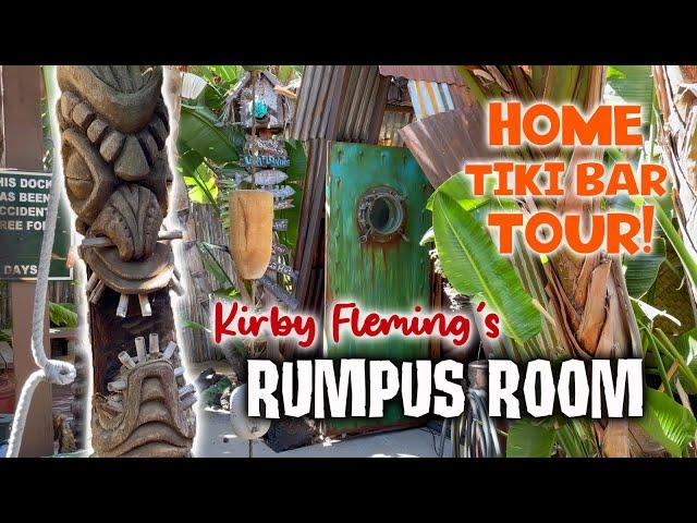 Home Tiki Bar Tour - Kirby's RUMPUS ROOM! Inside the Desert Oasis Room FIELD TRIP!