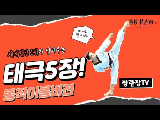 [태극5장] 태권도품새 쉽게 보고 배우기!!! 동작이름 구령 (교육용) feat. Under 40 품새 세계랭킹 1위