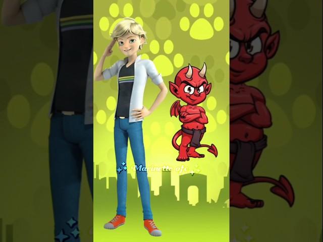 Marinette & Adrien as angel & demon // #miraculous #shorts #viral #video #youtubeshorts