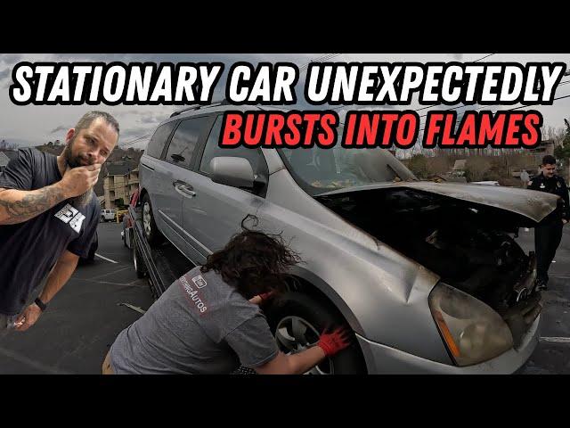Stationary Van Spontaneously Bursts Into Flames | Winching & PD Calls