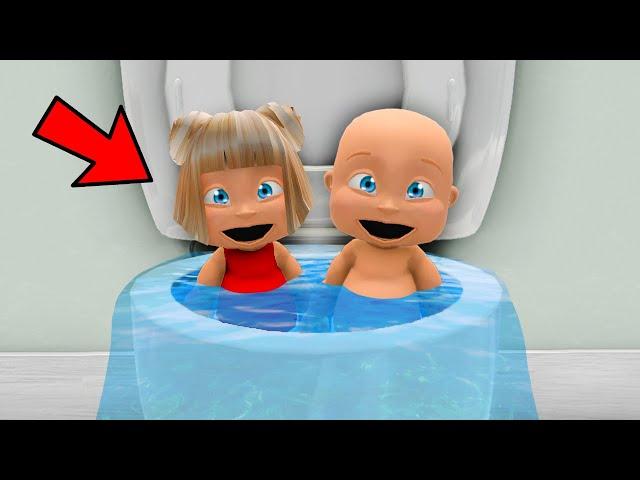 Baby & Girlfriend Flood Daddy's House!