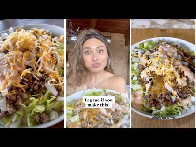 KETO BIG MAC SALAD RECIPE! EASY CHEESEBURGER SALAD AT HOME #shorts