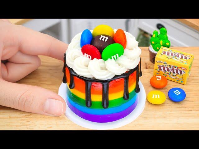  Best Miniature Rainbow M&M Candy Chocolate Cake Decorating Sweet Mini Cakes DA