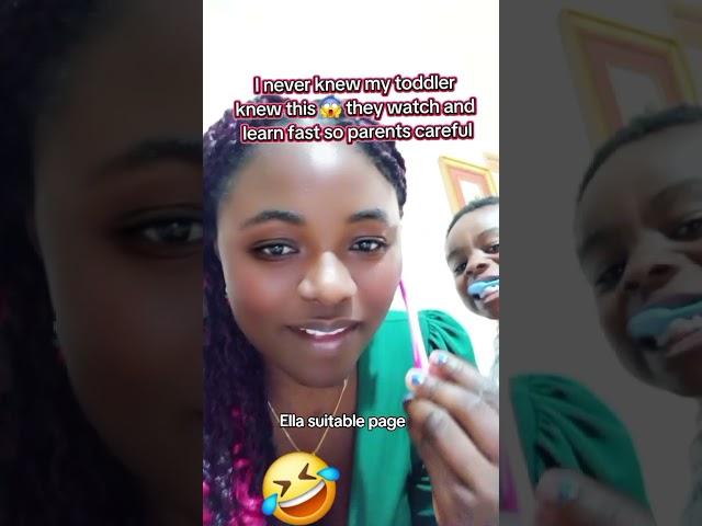 I never knew my toddler know this parents be careful kids watch and learn