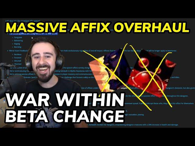 Affix OVERHAUL in War Within - Sanguine and Bolstering FINALLY gone!