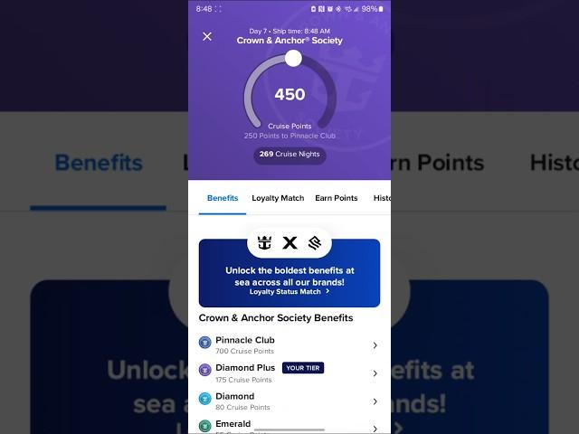 Cruise loyalty program update and Pinnacle Club benefits!  #royalcaribbean #pinnacle #travelvlog