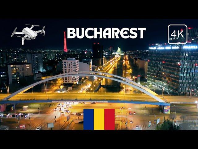 4K Bucharest Romania | Evening Charm from a Drone's Viewpoint | Orhedea Area