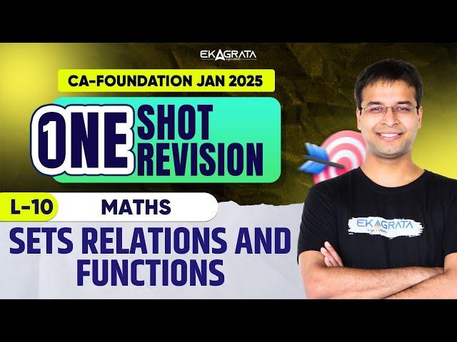 CA Foundation Maths ONE SHOT | Sets Relations Functions One Shot CA Foundation | BY CA Nishant Sir