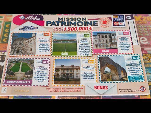 Grattage d'un carnet de Mission Patrimoine ️