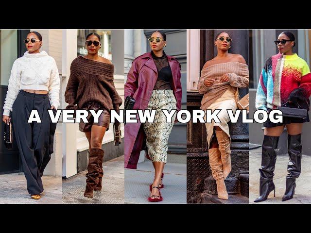 A Very New York City Vlog! shopping in soho, fall fashion shoot + haul & house tour in Brooklyn ︎