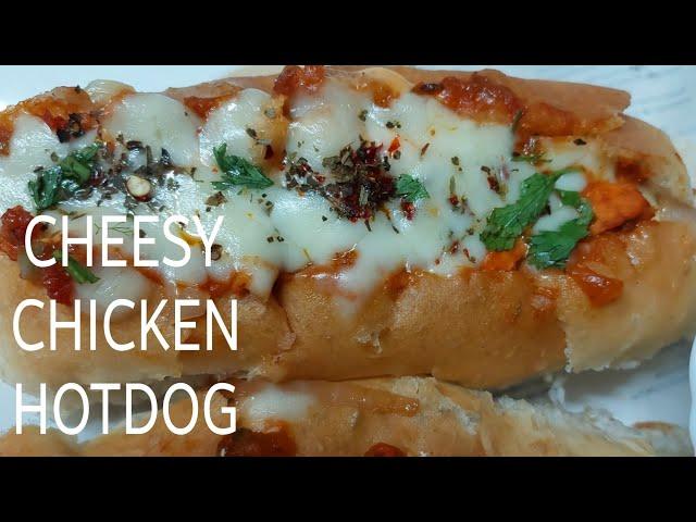 cheesy chicken hot dog bun recipe.Idea recipe for iftar. ( Ramzan special)  sunday cooking recipes.