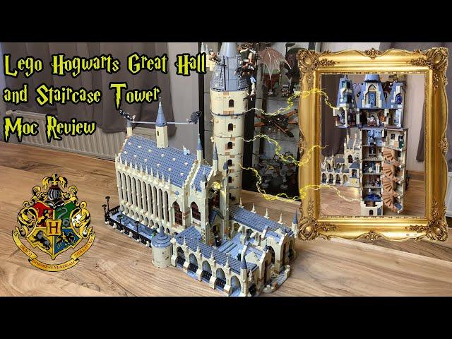 Lego Hogwarts Great Hall & Staircase Tower Moc with Full Interior & Playfeatures! BLH Part X!