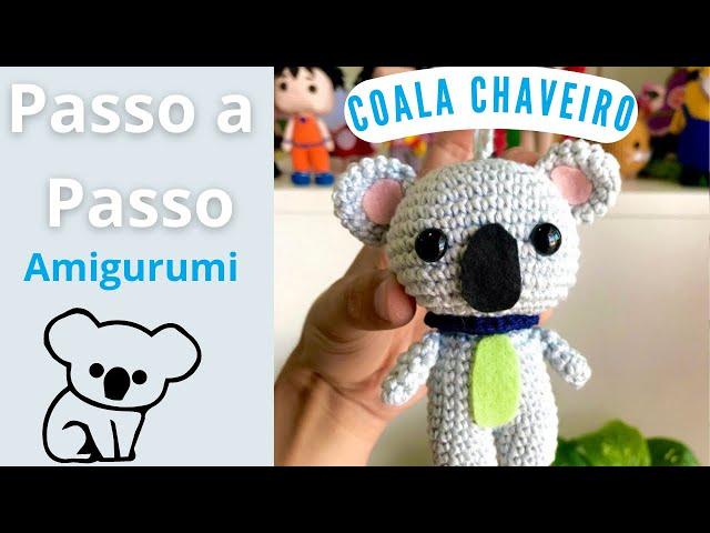 Coala amigurumi - passo a passo chaveiro fácil