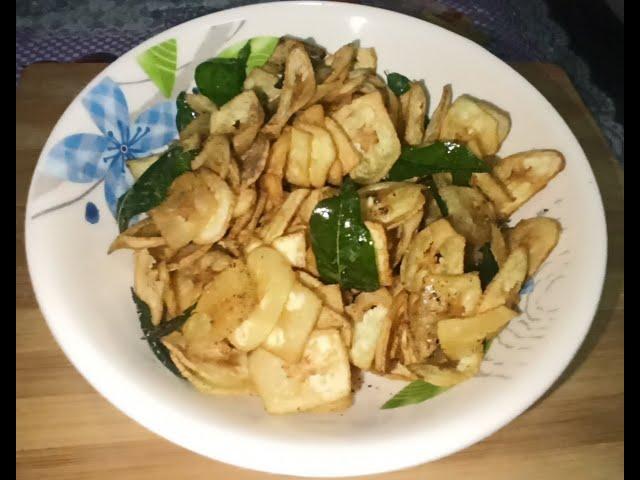 How to make raw Banana chips / Plantain Chips / #Shorts