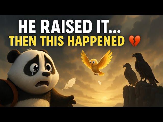 Panda Raised the Baby Bird… Then It Left Him #MoralStory #cartoon #cartoon #cute #animatedcartoon