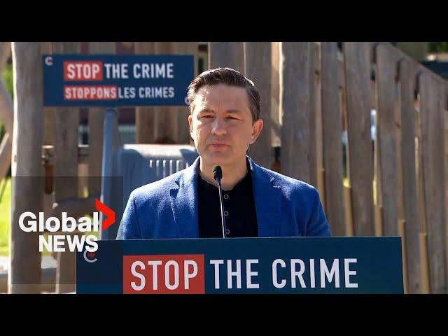 Poilievre blames Liberals, NDP for "worst crime wave in Canadian history"