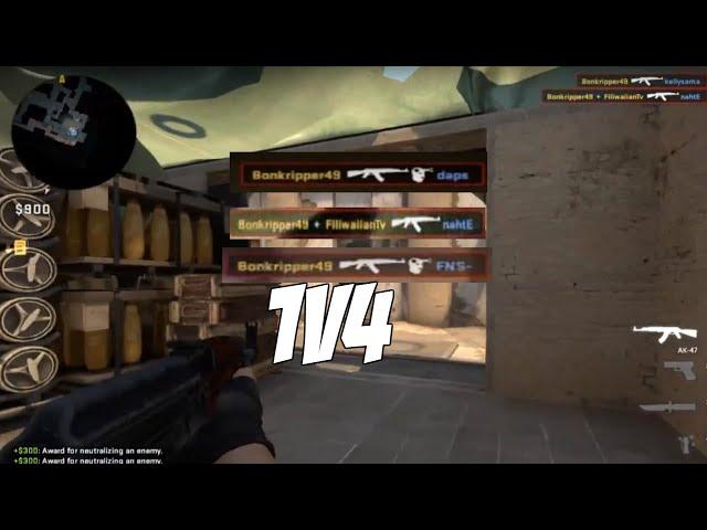 AMATEUR CSGO PLAYER 1V4 AGAINST PRO NA PLAYERS!!! Twitch Clips #8