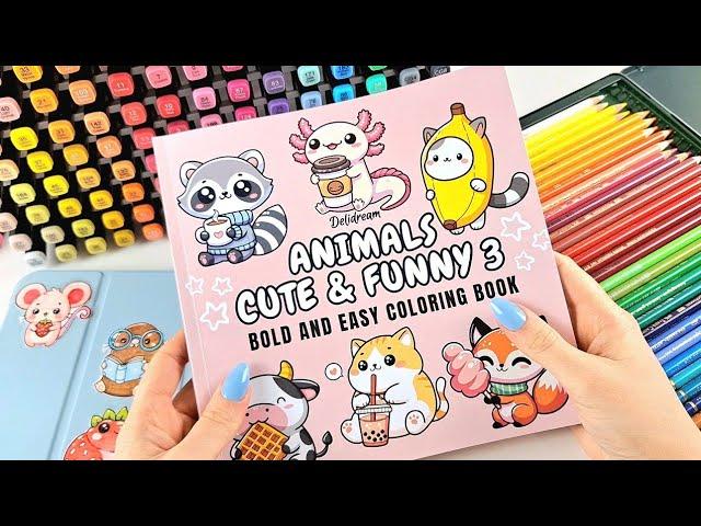 ASMR Coloring my Own Coloring Book 3 | Cute Animals