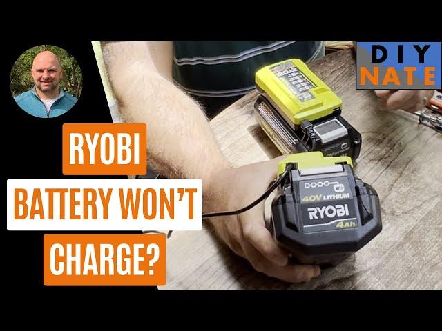 How to Reset a 40 Volt Ryobi Battery! Fix for Battery Not Charging & Blinking Light Issue Full Video