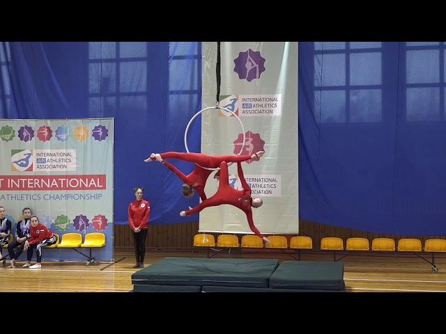 Golub Yaroslava/ Krasilnikova Vera, Aerial hoop,  Duet Juniors 14-17