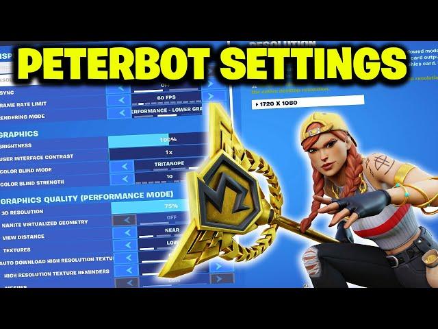 Trying Out The BEST PRO Fortnite Player Settings... (Peterbot Settings!)