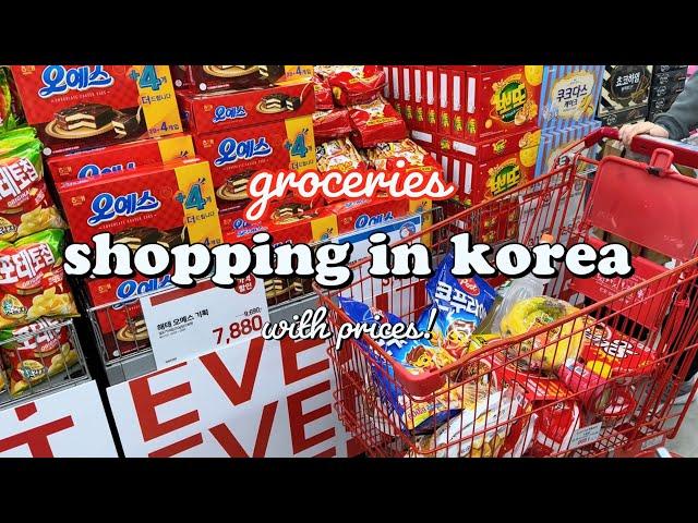 shopping in korea vlog  grocery food haul with prices  cheap or expensive? 