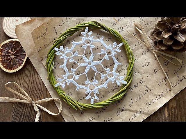 [ENG TITLES] #9 СНЕЖИНКА «ХРУПКАЯ» крючком. SNOWFLAKE «FRAGILE» crochet.