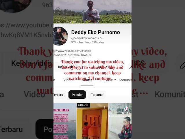 Thank you for watching my video #reelsindonesia