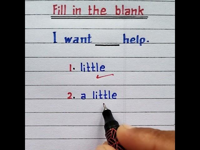 I want ___ help | #grammar #determiner