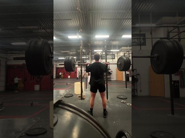 Jerk complex at 205 #shorts single push jerk + split jerk with 205 pounds or 92 kilos Olympic lift