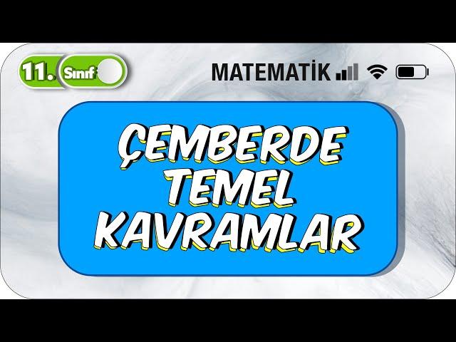 Çemberde Temel Kavramlar  | 11. Sınıf Matematik #2023