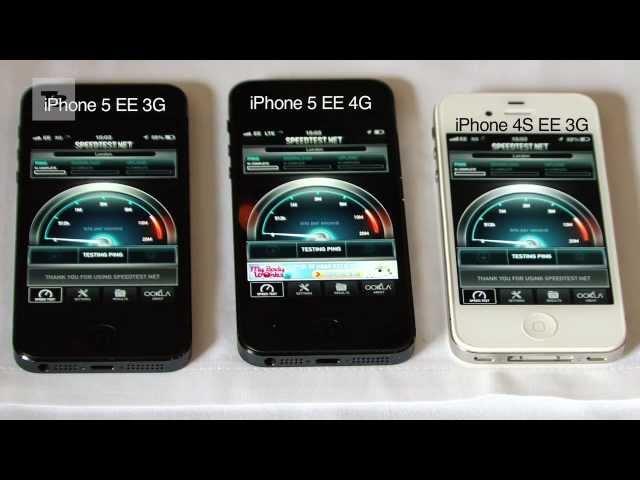 iPhone 5 4G UK EE Speed Test