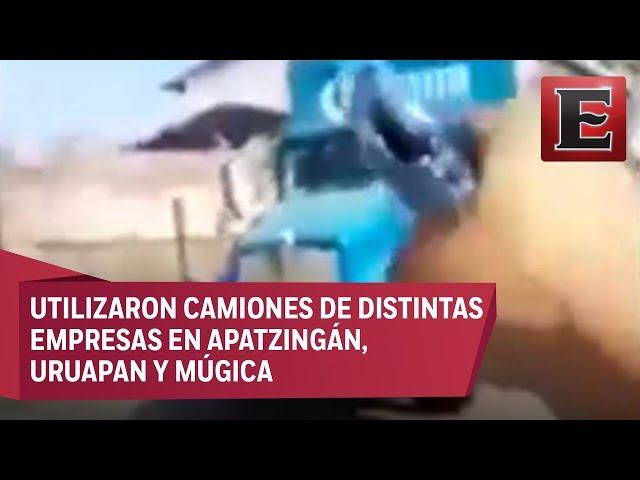 Revelan imágenes de los bloqueos de Los Viagra en Michoacán