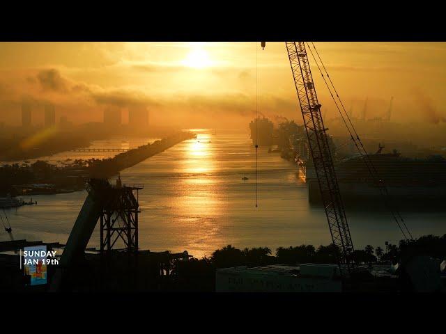 Foggy morning at Port Miami - 6 Ships Sunday - LIVE Replay