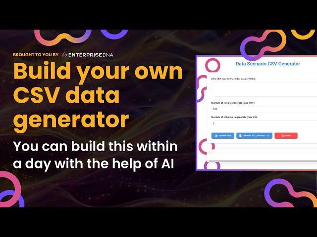 How to build your own CSV data generator without coding