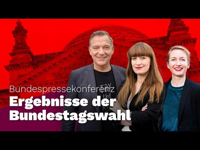 Pressekonferenz zu den Ergebnissen der Bundestagswahl