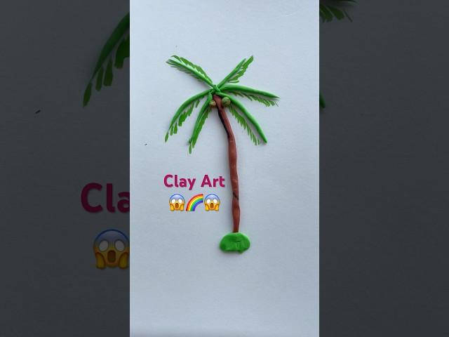 Clay Art - Coconut Tree  #shorts #art #clayart #diy #kids