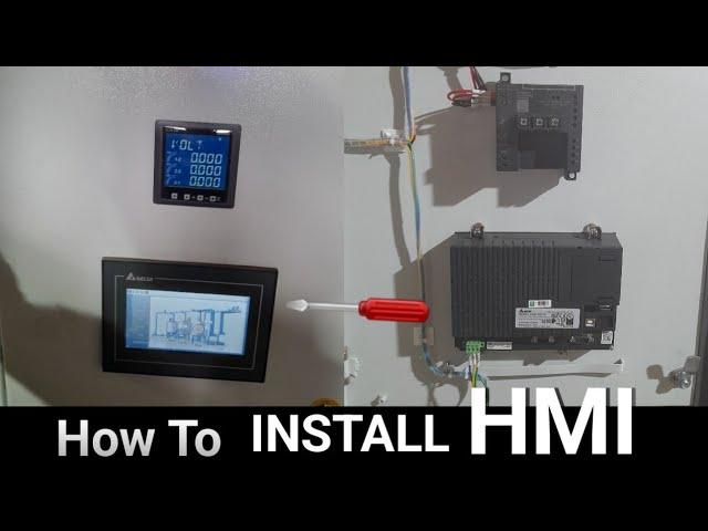 How to install Delta hmi in an automation panel || HMI unboxing