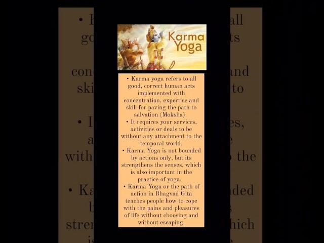 YOGA IN BHAGVAD GITA                             1. Karma yoga 2. Jnana yoga 3. Bhakti yoga