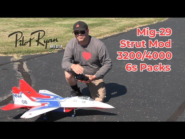 Arrows RC Mig 29 Strut Mod Flight Demo on 3200 6s and 4000 6s Smart Packs