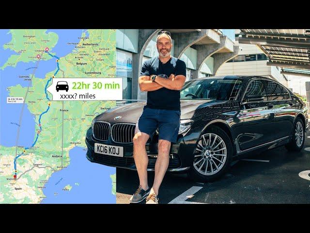 1100+ Miles on 1 Tank! BMW 7 Series London to Madrid | 4K