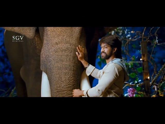 Elephant Herd Rescue Yash From Rowdies In Forest | Gajakesari Kannada Movie Super Scene