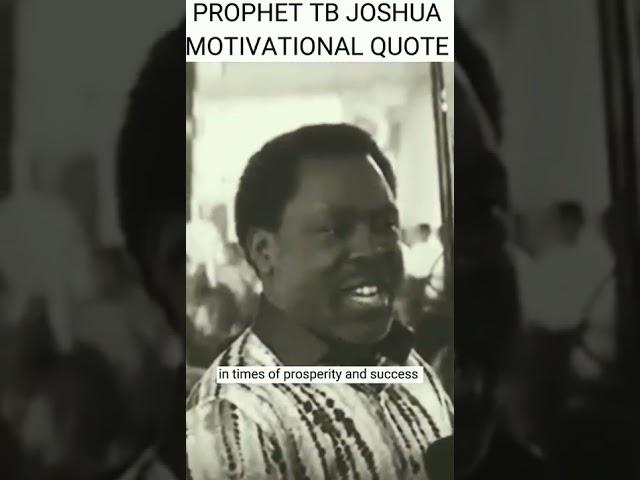 prophet tb joshua motivational:OBEDIENCE TO GOD