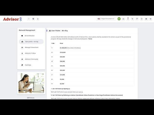 Earn Points - Advisor 8 Ecosystem