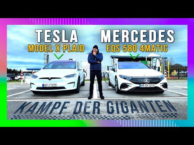 LADESHOWDOWN: Tesla Model X Plaid vs. Mercedes EQS 580