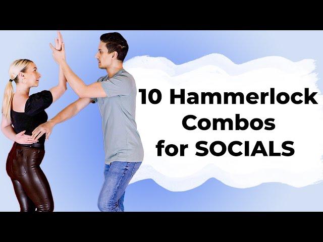 10 BACHATA Hammerlock COMBOS you NEED for SOCIAL | Marius&Elena Bachata Tutorial